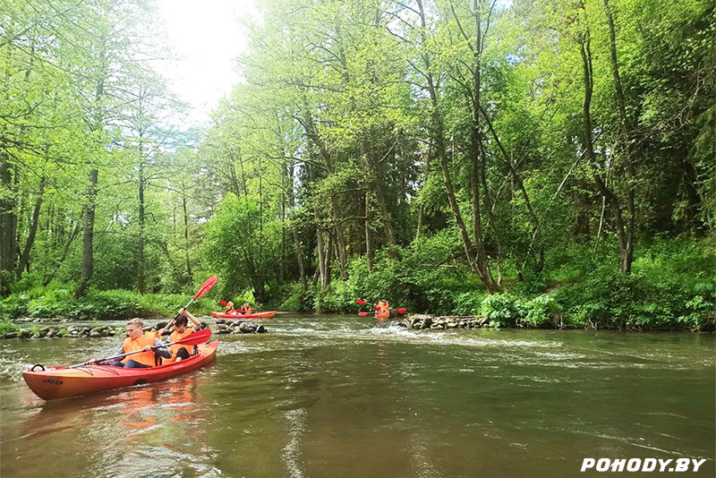 Прохождение порога на Ислочи.